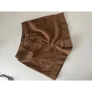 Nasty Gal Brown Corduroy High-Waisted Shorts Size 2